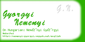 gyorgyi nemenyi business card